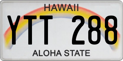 HI license plate YTT288