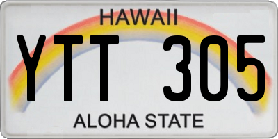 HI license plate YTT305