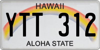 HI license plate YTT312