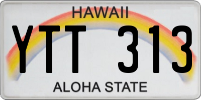 HI license plate YTT313
