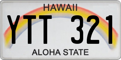 HI license plate YTT321