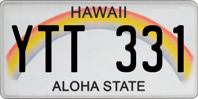 HI license plate YTT331
