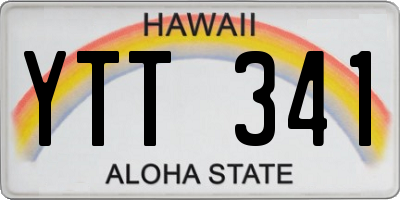 HI license plate YTT341