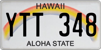 HI license plate YTT348