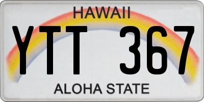 HI license plate YTT367
