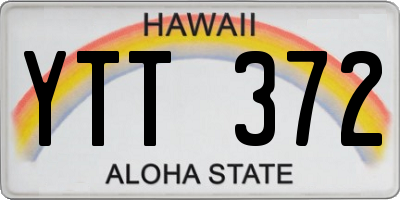 HI license plate YTT372