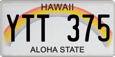 HI license plate YTT375
