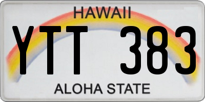 HI license plate YTT383