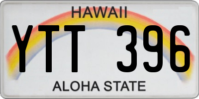 HI license plate YTT396