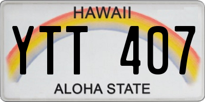 HI license plate YTT407
