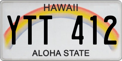 HI license plate YTT412
