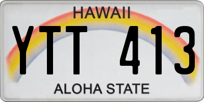 HI license plate YTT413