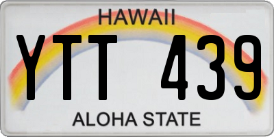 HI license plate YTT439