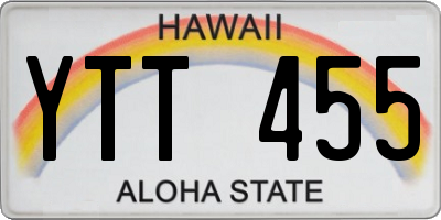 HI license plate YTT455