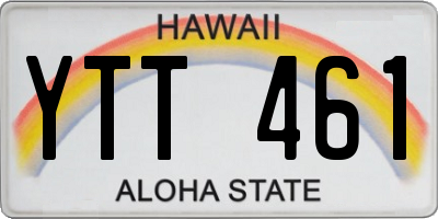 HI license plate YTT461