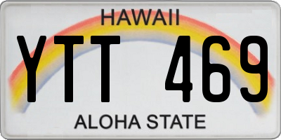 HI license plate YTT469