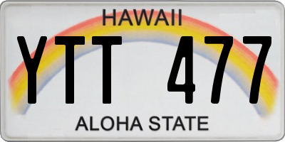 HI license plate YTT477