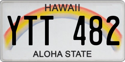 HI license plate YTT482