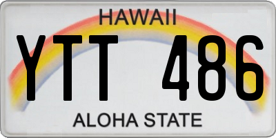 HI license plate YTT486
