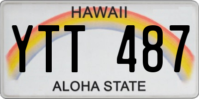 HI license plate YTT487