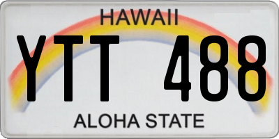 HI license plate YTT488