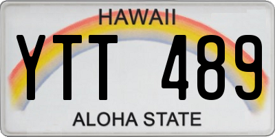 HI license plate YTT489