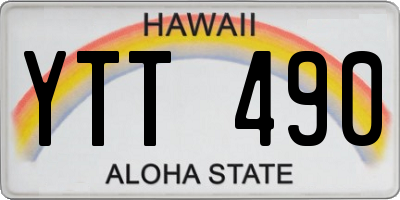 HI license plate YTT490