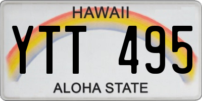 HI license plate YTT495