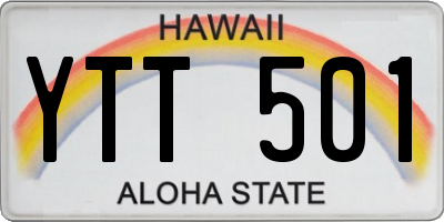 HI license plate YTT501