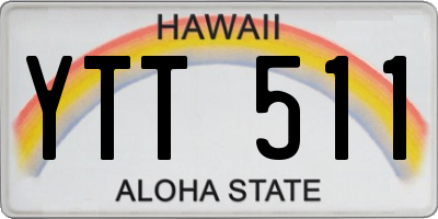 HI license plate YTT511