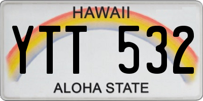 HI license plate YTT532