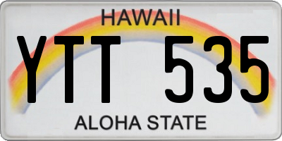 HI license plate YTT535