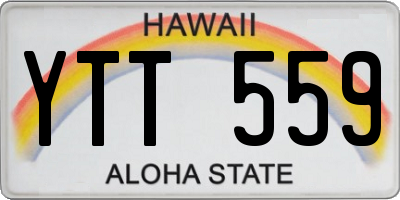 HI license plate YTT559