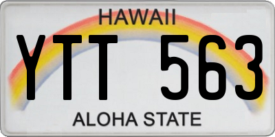 HI license plate YTT563