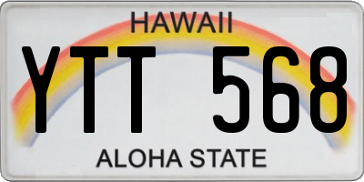 HI license plate YTT568