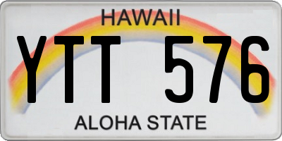 HI license plate YTT576