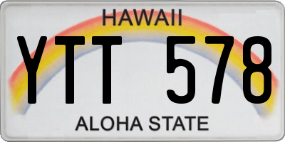 HI license plate YTT578