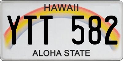 HI license plate YTT582