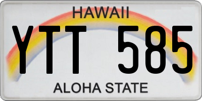 HI license plate YTT585