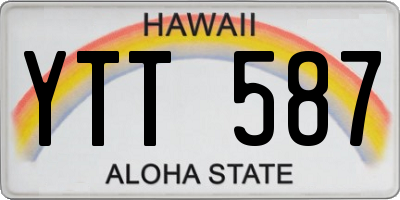 HI license plate YTT587