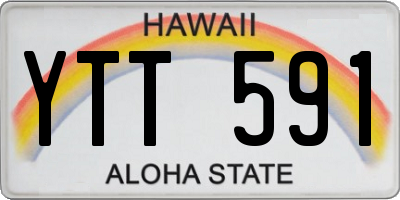 HI license plate YTT591