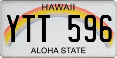 HI license plate YTT596