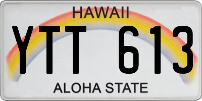 HI license plate YTT613