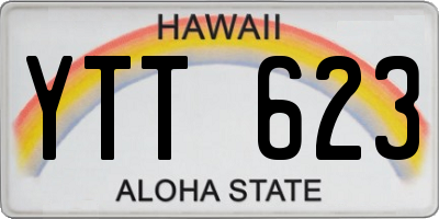 HI license plate YTT623