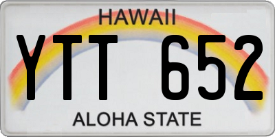 HI license plate YTT652