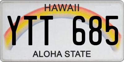 HI license plate YTT685