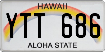 HI license plate YTT686