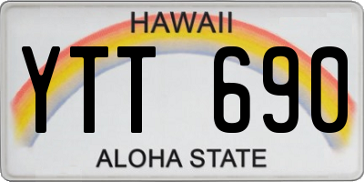 HI license plate YTT690