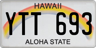 HI license plate YTT693