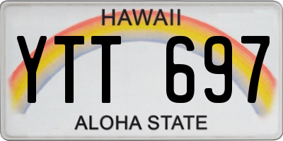 HI license plate YTT697